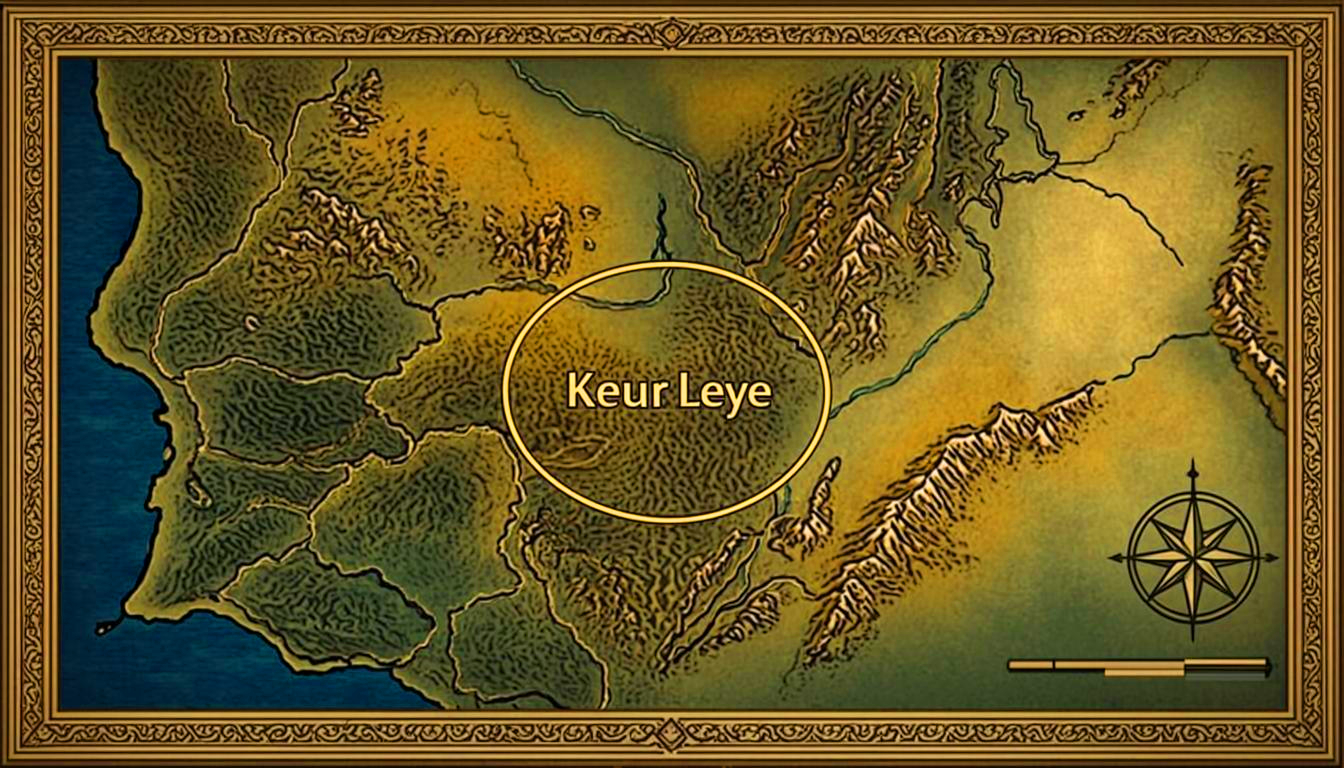Carte de localisation de Keur Leye dans la region de Diourbel, Senegal